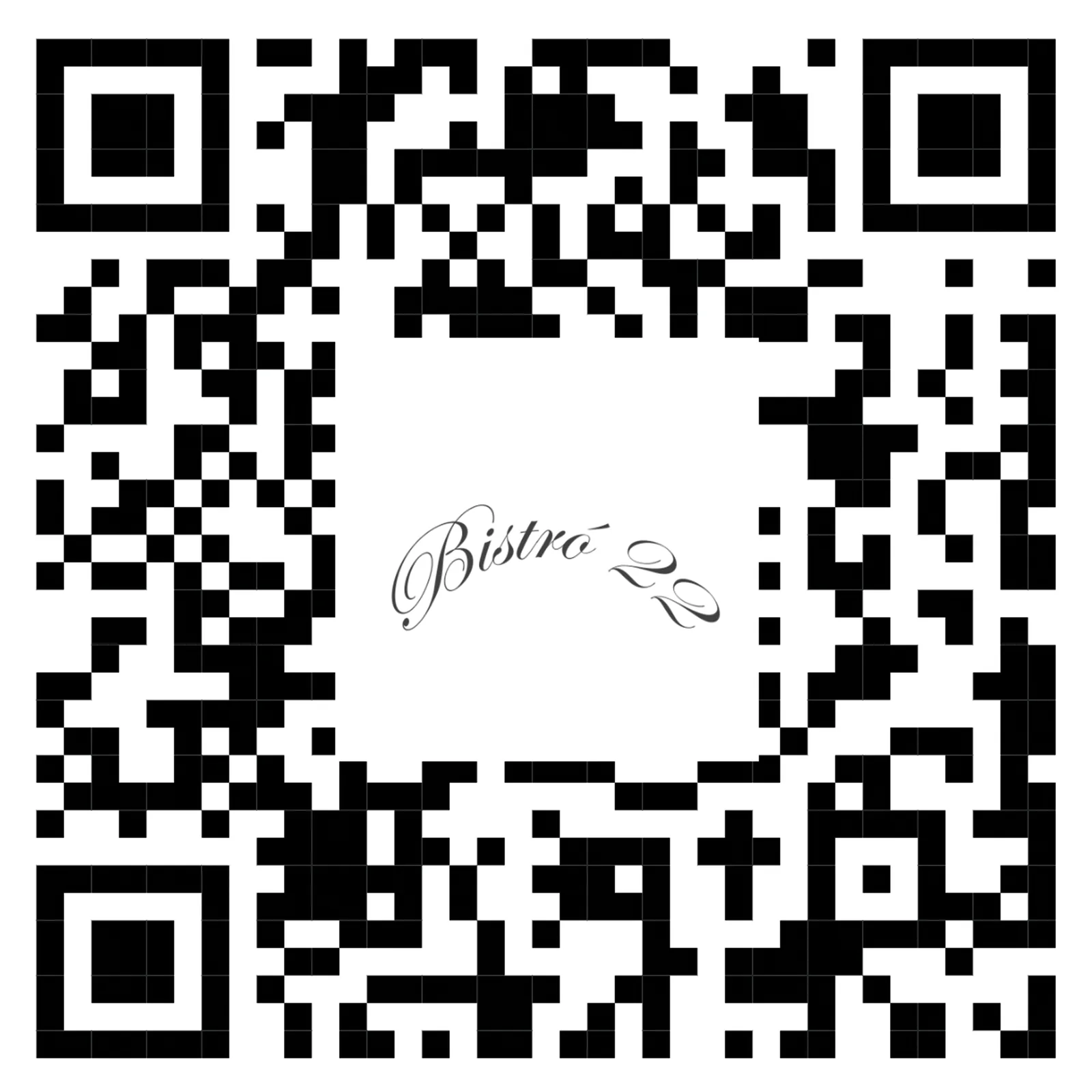 Menu QR code with the restaurant’s logo built in