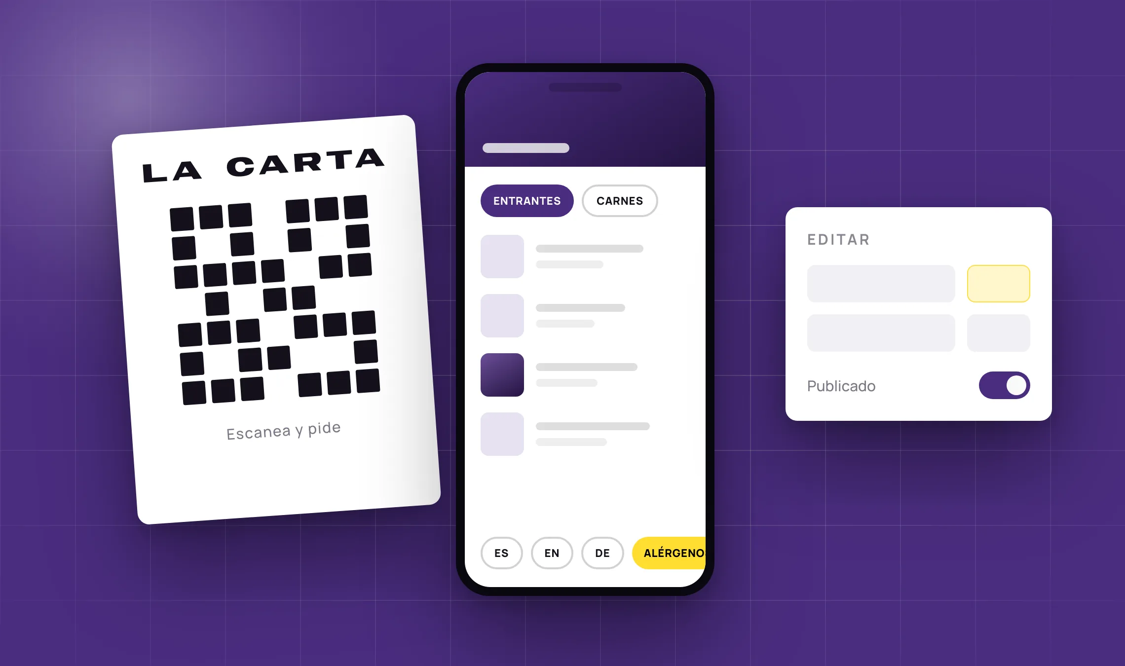 Carta digital y menú QR