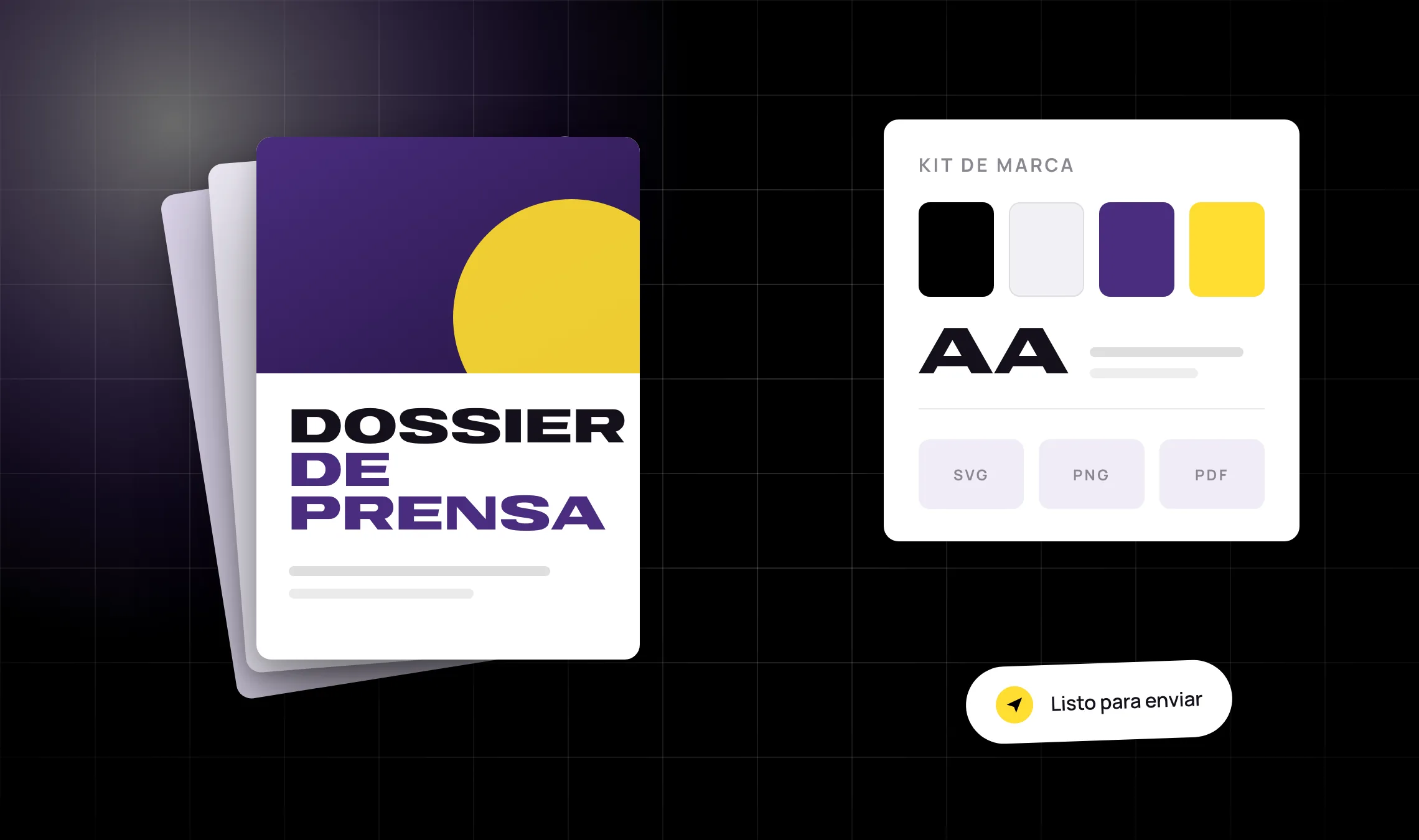 Dossier de prensa y kit de marca